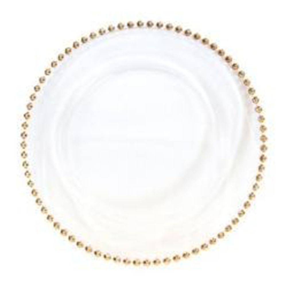 Gold Beaded Charger