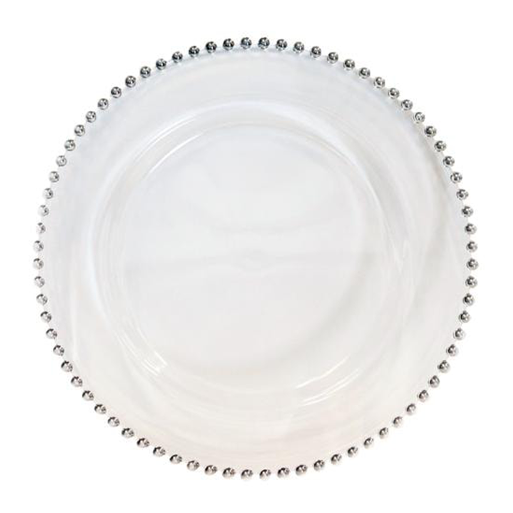 Silver Beaded Charger