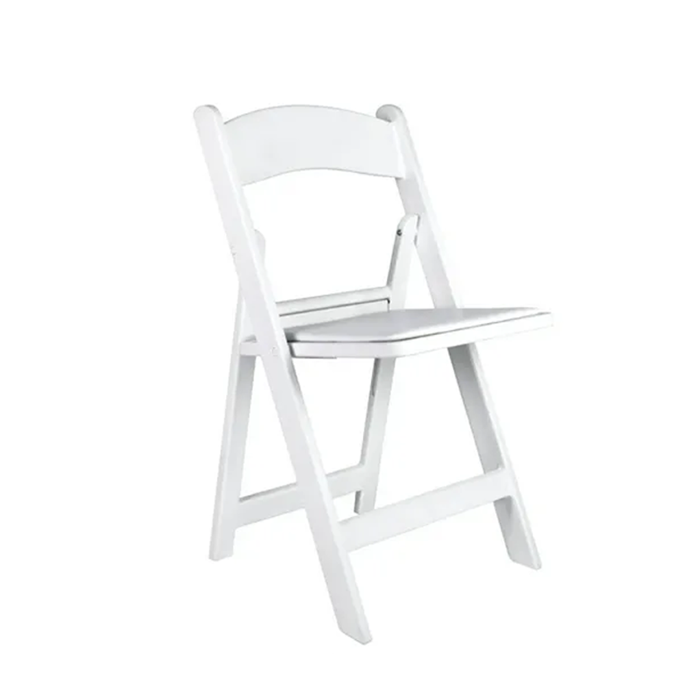 White Resin Padded Chair
